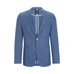 Veston slim fit en lin mélangé à micro motif C-HANRY