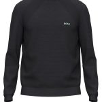 Pull à encolure zippée en tissu stretch avec logo contrastant ZIDOR