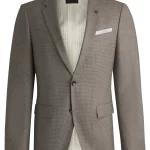 Veston Slim en laine stretch à micro motif H-HUTSON