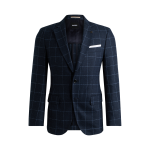 Veston slim fit en laine à carreaux H-HUTSON