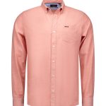 Chemise unie rouge clair en coton