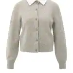 Cardigan avec col amovible et fermeture à boutons