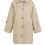 Veste oversize en coton avec boutons et poches plaquées