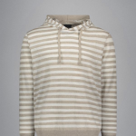 Sweat à capuche en pur lin à rayures raffinées